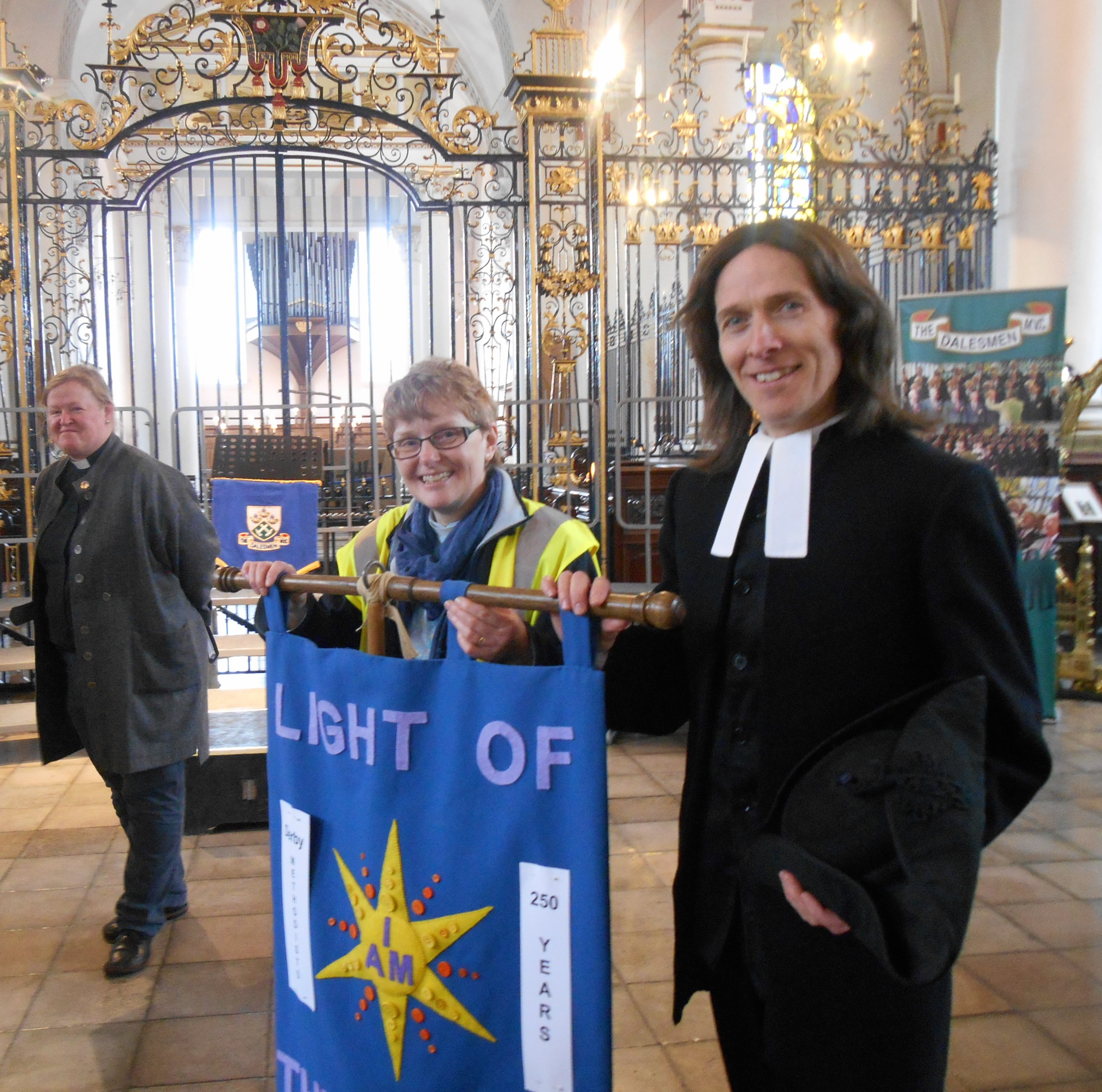 Jenny Dyer and Mark Topping in Derby cathedral